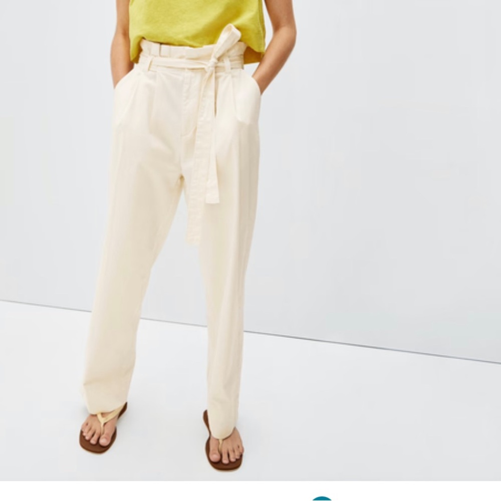 EVERLANE PAPERBACK WAIST WOMEN JEANS SIZE MEDIUM COLOR CREAM NWOT